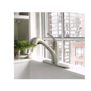 Project Source Everfield Stainless Steel Pull-out Kitchen Faucet